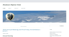 Desktop Screenshot of alaskanalpineclub.org